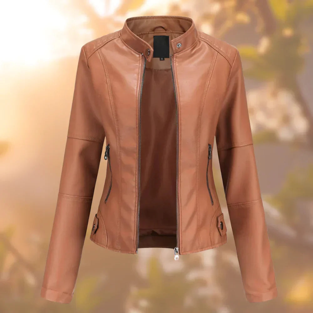 Women's Faux Leather Biker Jacket