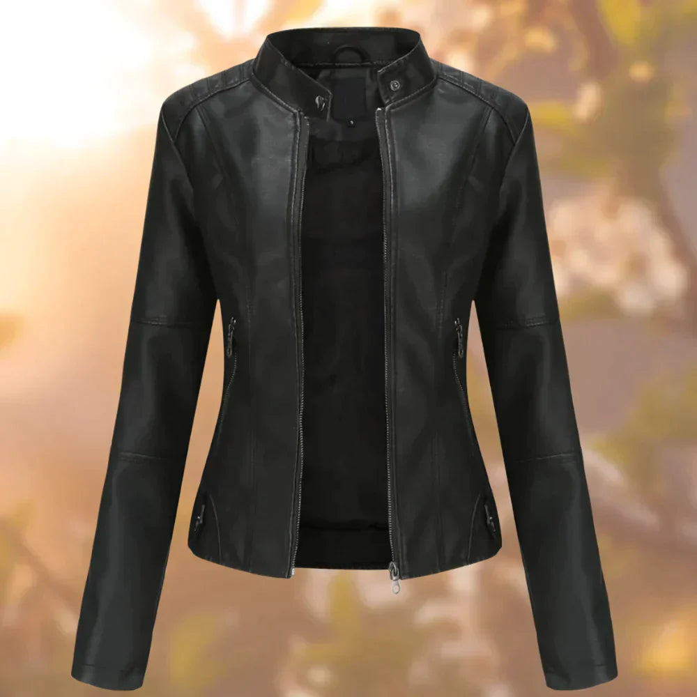 Women's Faux Leather Biker Jacket