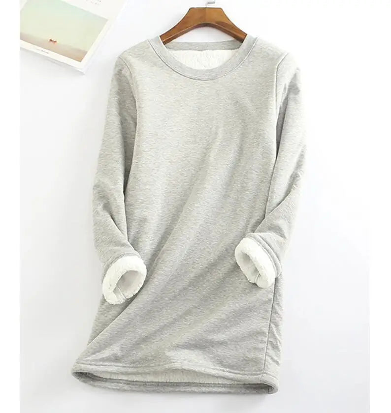 Women's Warm oversized fleecelined sweater