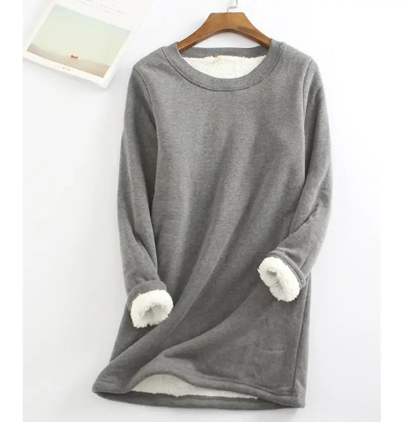 Women's Warm oversized fleecelined sweater