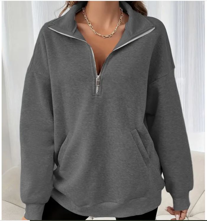 Women's Oversized Half-Zip Sweater