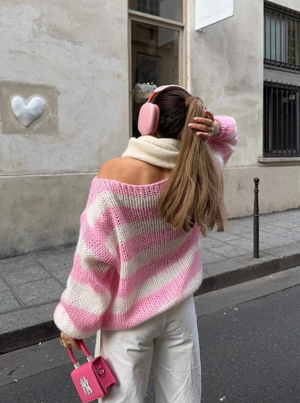 Women's Casual Stripe Knit Sweater