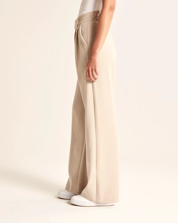 Women's Stylish Beige flared pants