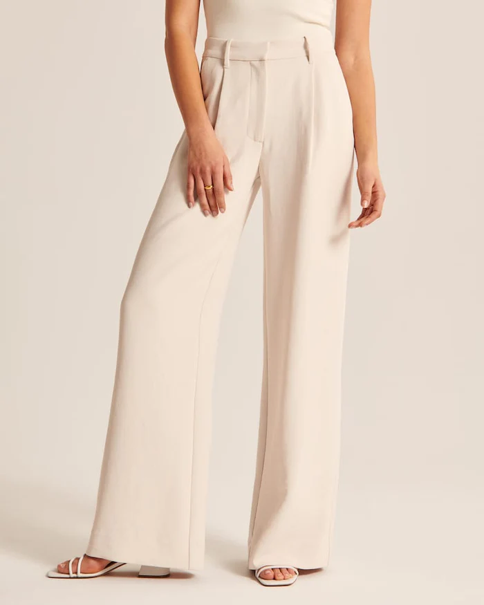 Women's Stylish Beige flared pants