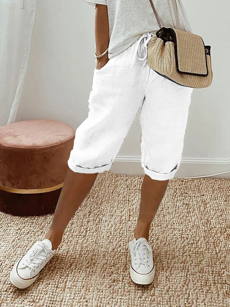 Women’s Casual Drawstring Bermuda Shorts