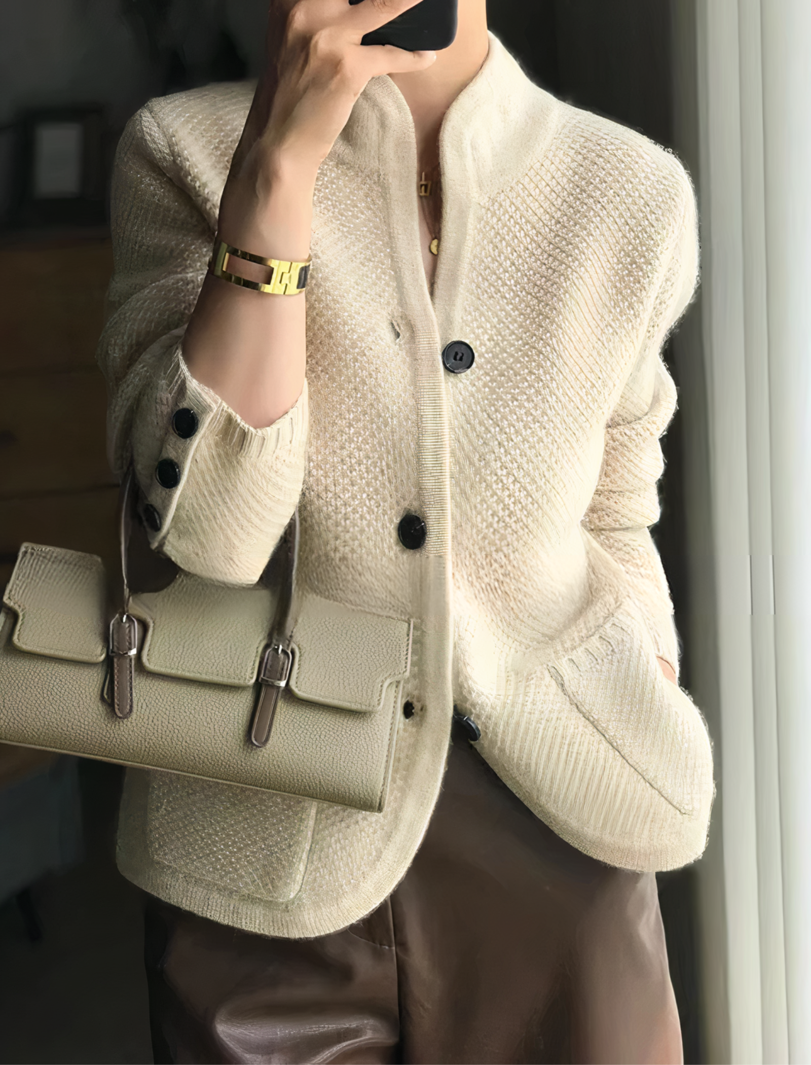 Women's Knitted Cashmere Cardigan