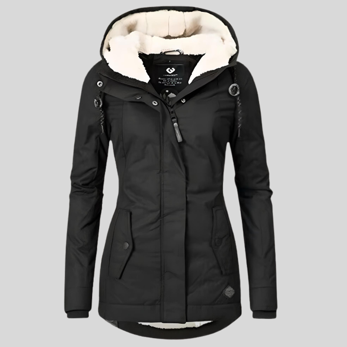 Women's Long Waterproof Wintercoat with fleecelining