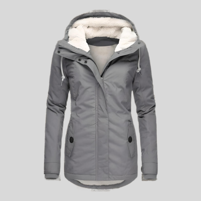Women's Long Waterproof Wintercoat with fleecelining