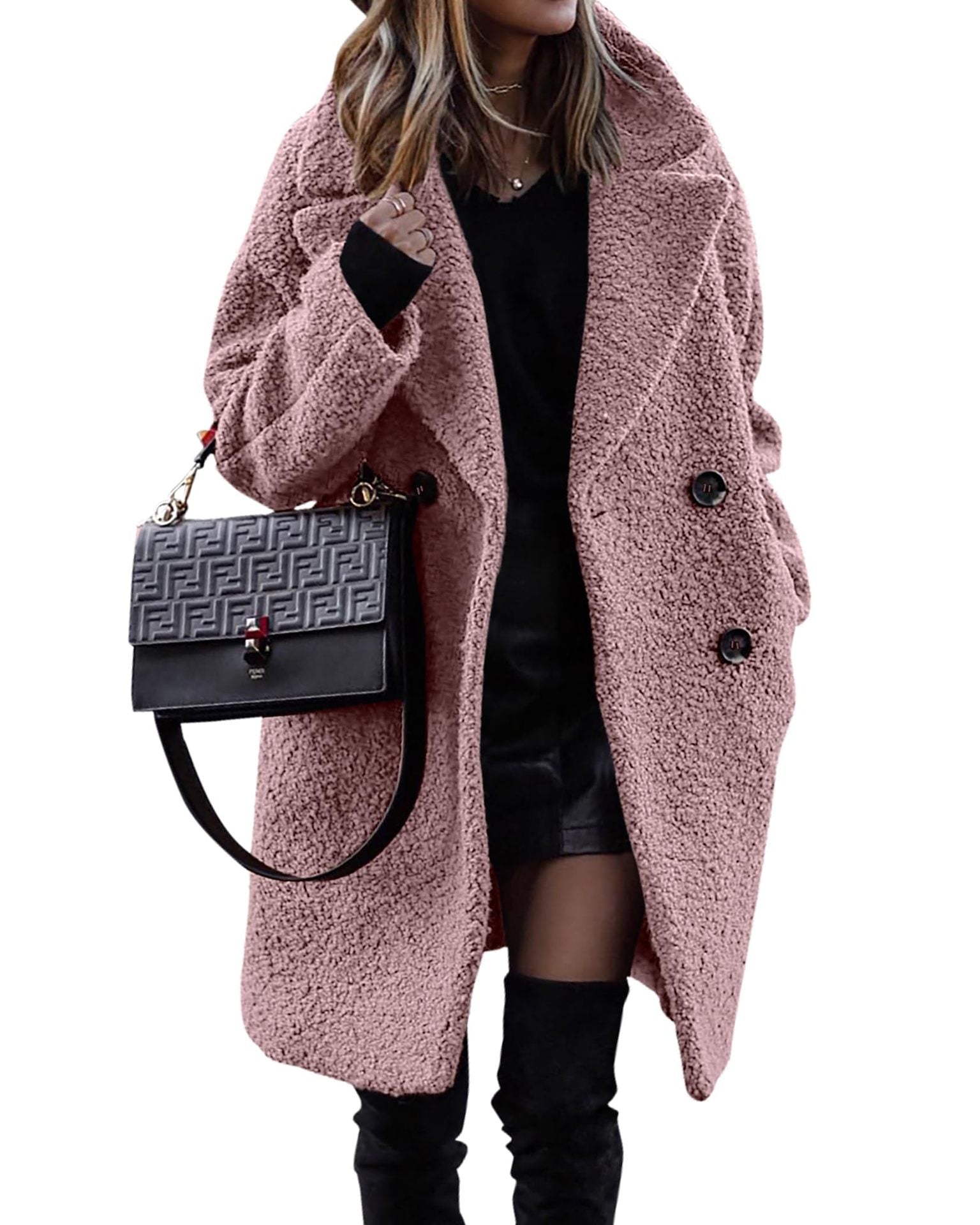 Women's Luxurious Long Plush Merino Coat