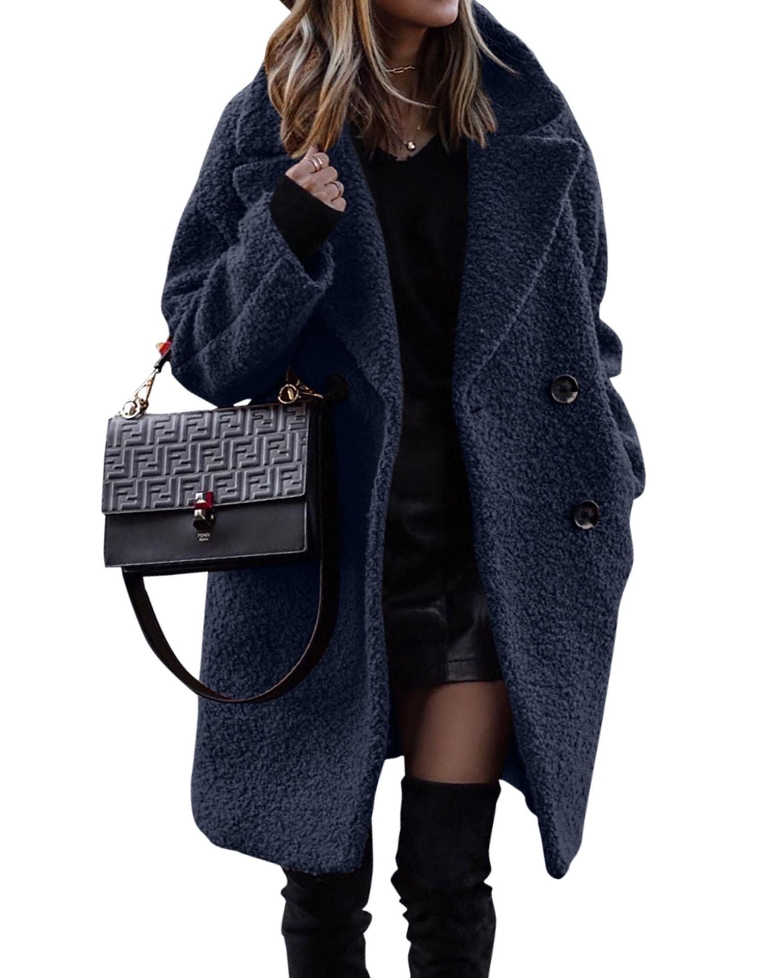 Women's Luxurious Long Plush Merino Coat