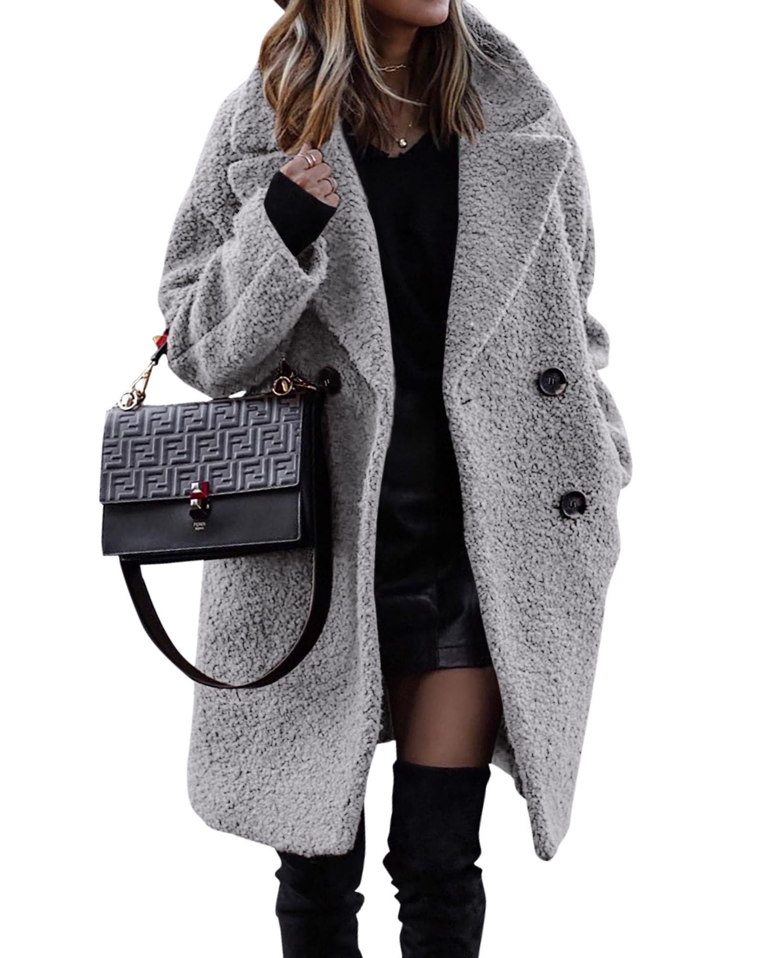 Women's Luxurious Long Plush Merino Coat