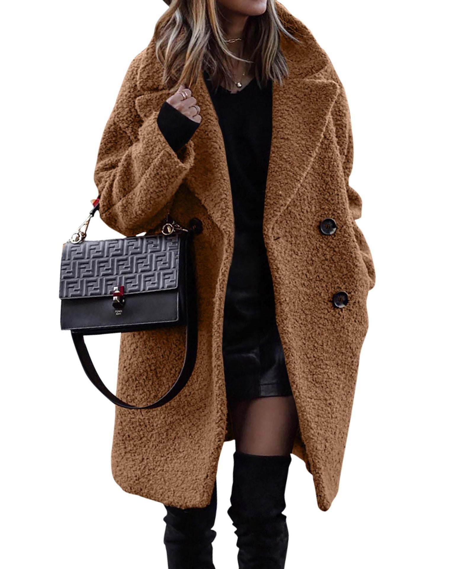 Women's Luxurious Long Plush Merino Coat