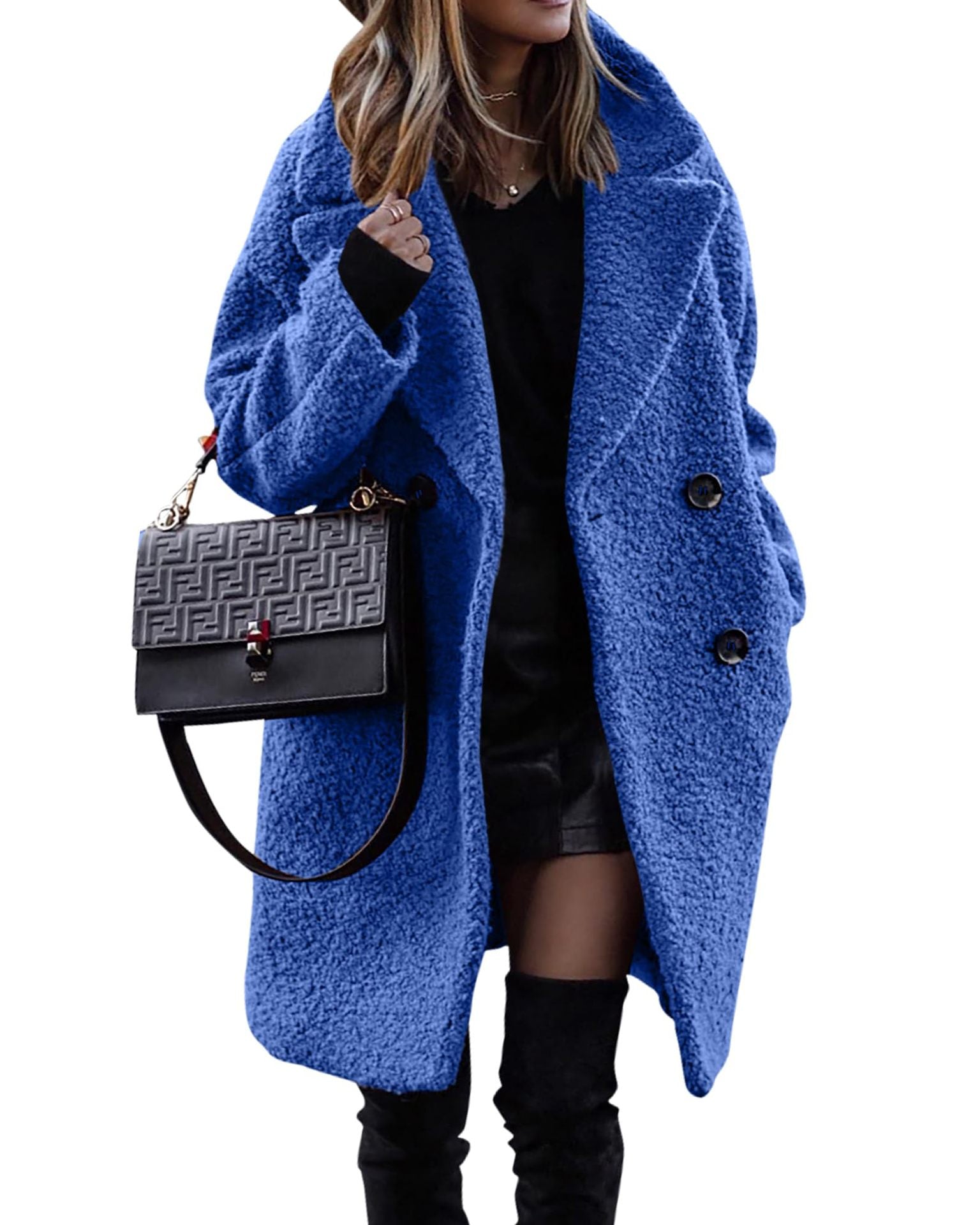 Women's Luxurious Long Plush Merino Coat