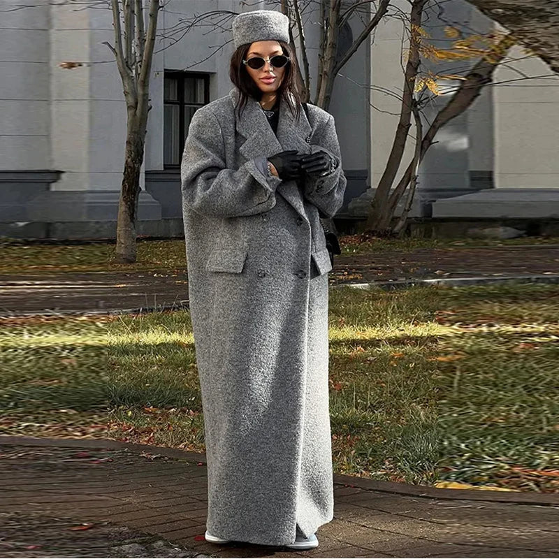 Women's Cozy Long Wool Coat