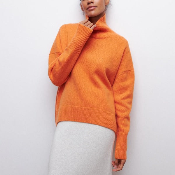 Women's Oversized Knitted Turtleneck Sweater