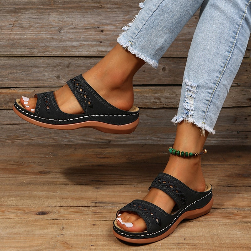 Women's Vintage Cutout Sandals