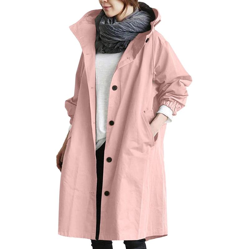 Women's Long Hooded  Rain Jacket