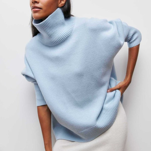 Women's Oversized Knitted Turtleneck Sweater