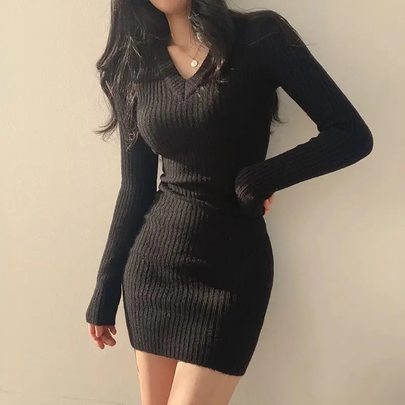 Women's Stylish Knit Winter Dress