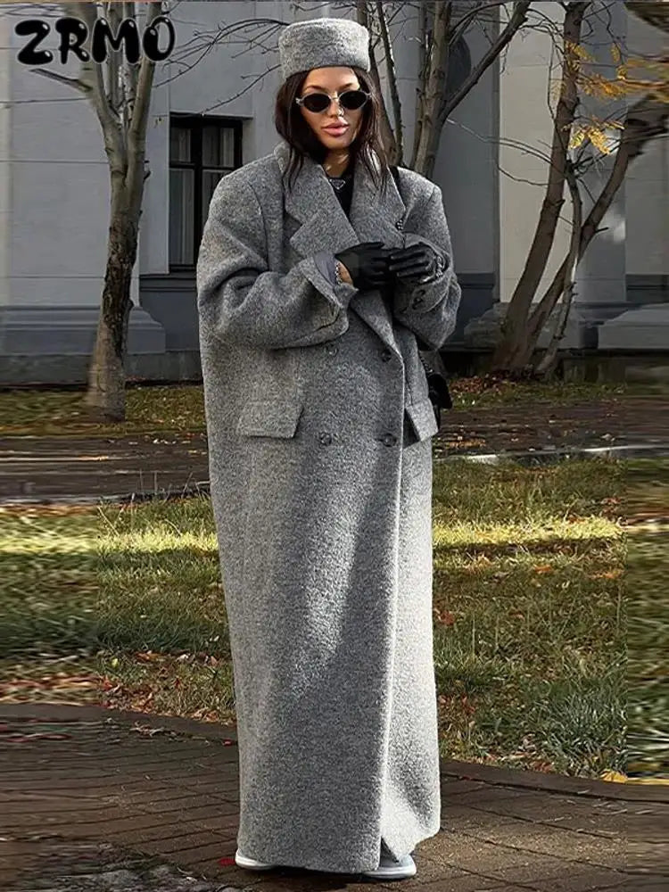 Women's Cozy Long Wool Coat