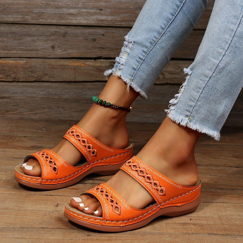 Women's Vintage Cutout Sandals