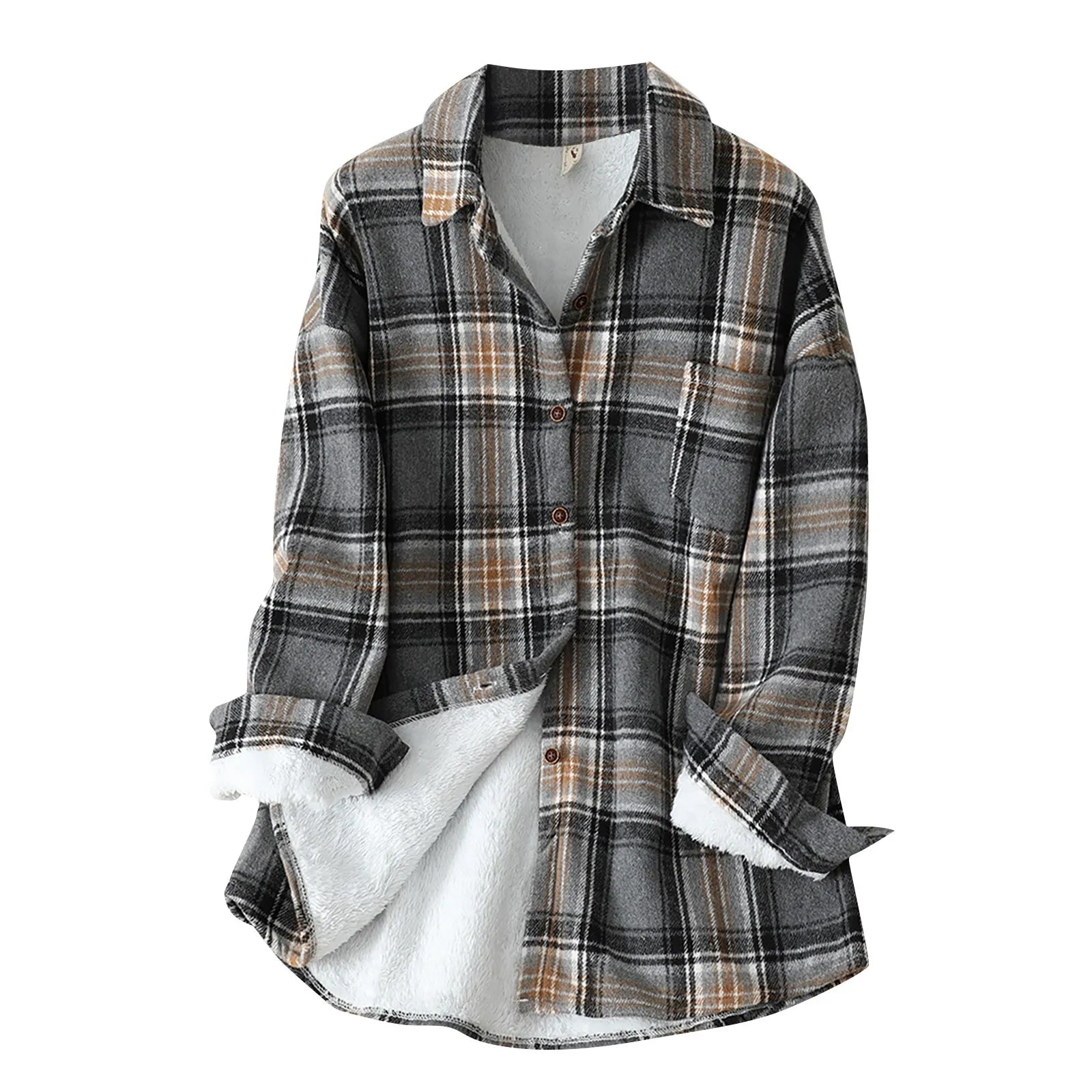 Women's winter dress with fleece lining