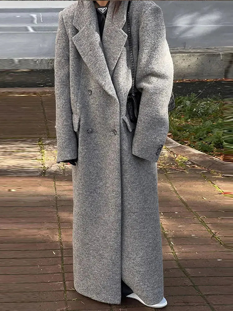 Women's Cozy Long Wool Coat