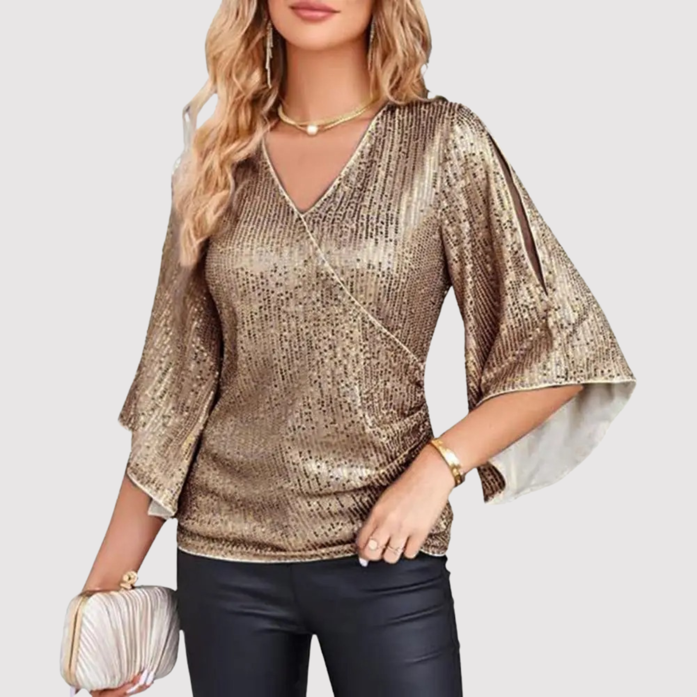 Women's elegant top with sequins