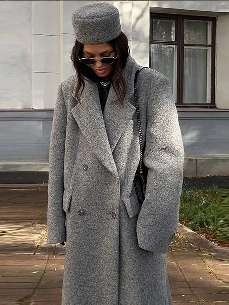 Women's Cozy Long Wool Coat