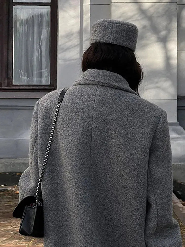 Women's Cozy Long Wool Coat