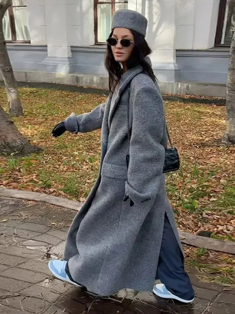 Women's Cozy Long Wool Coat