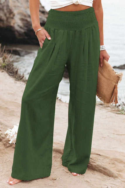 Women’s High-Waisted Wide-Leg Linen Trousers