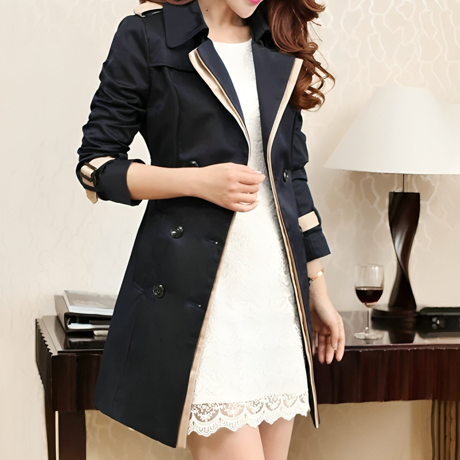 Women’s Long Waterproof Trenchcoat