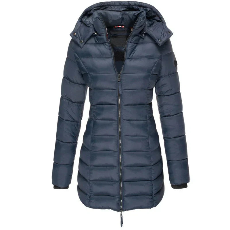 Women's warm long waterproof winter jacket
