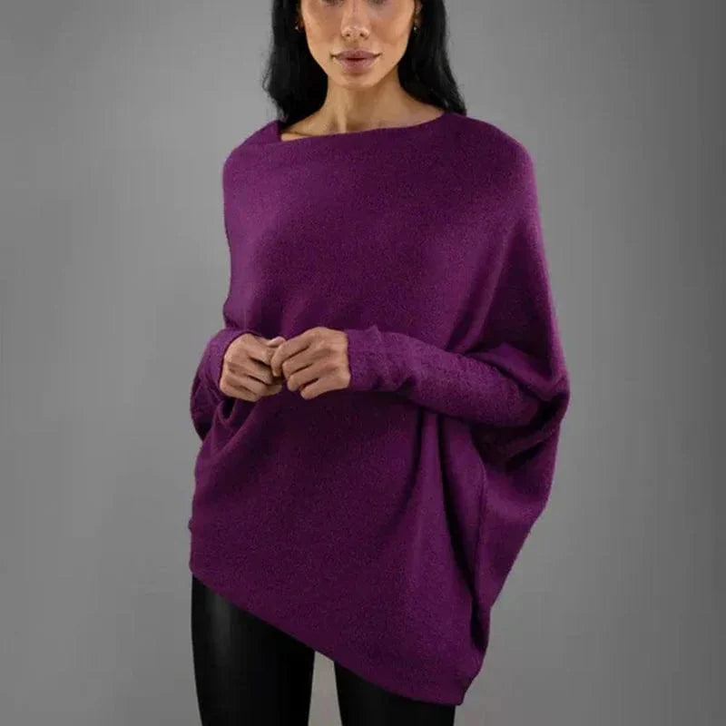 Women's Loose open shoulder sweater