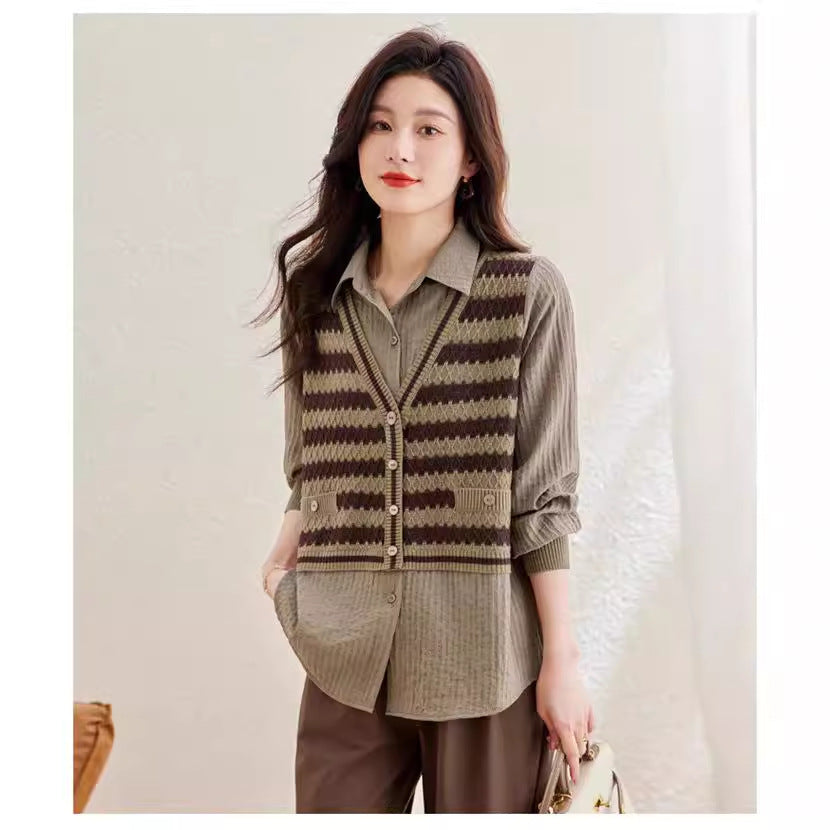 Women's Two-Piece Knitted Top
