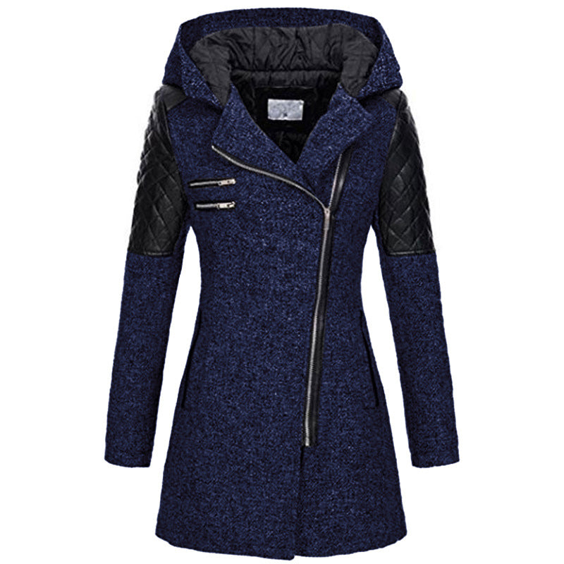 Women's Long wool fleecelined winter Coat
