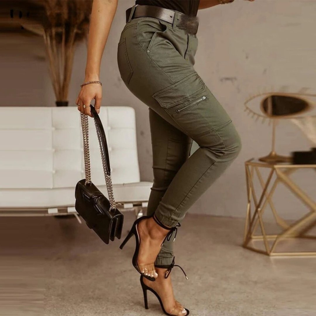 Women's High-Waisted Slim Fit Pants