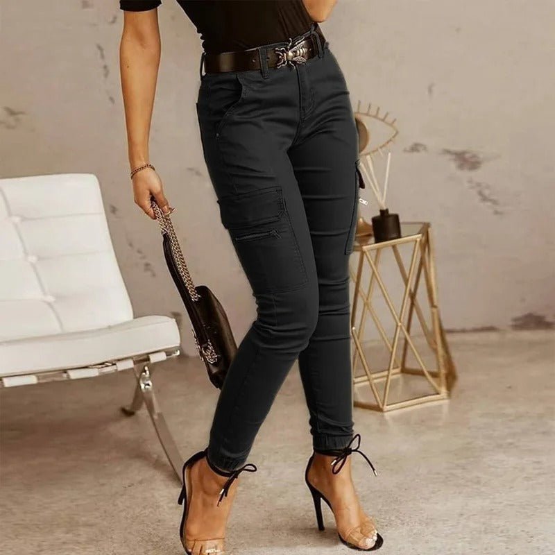 Women's High-Waisted Slim Fit Pants
