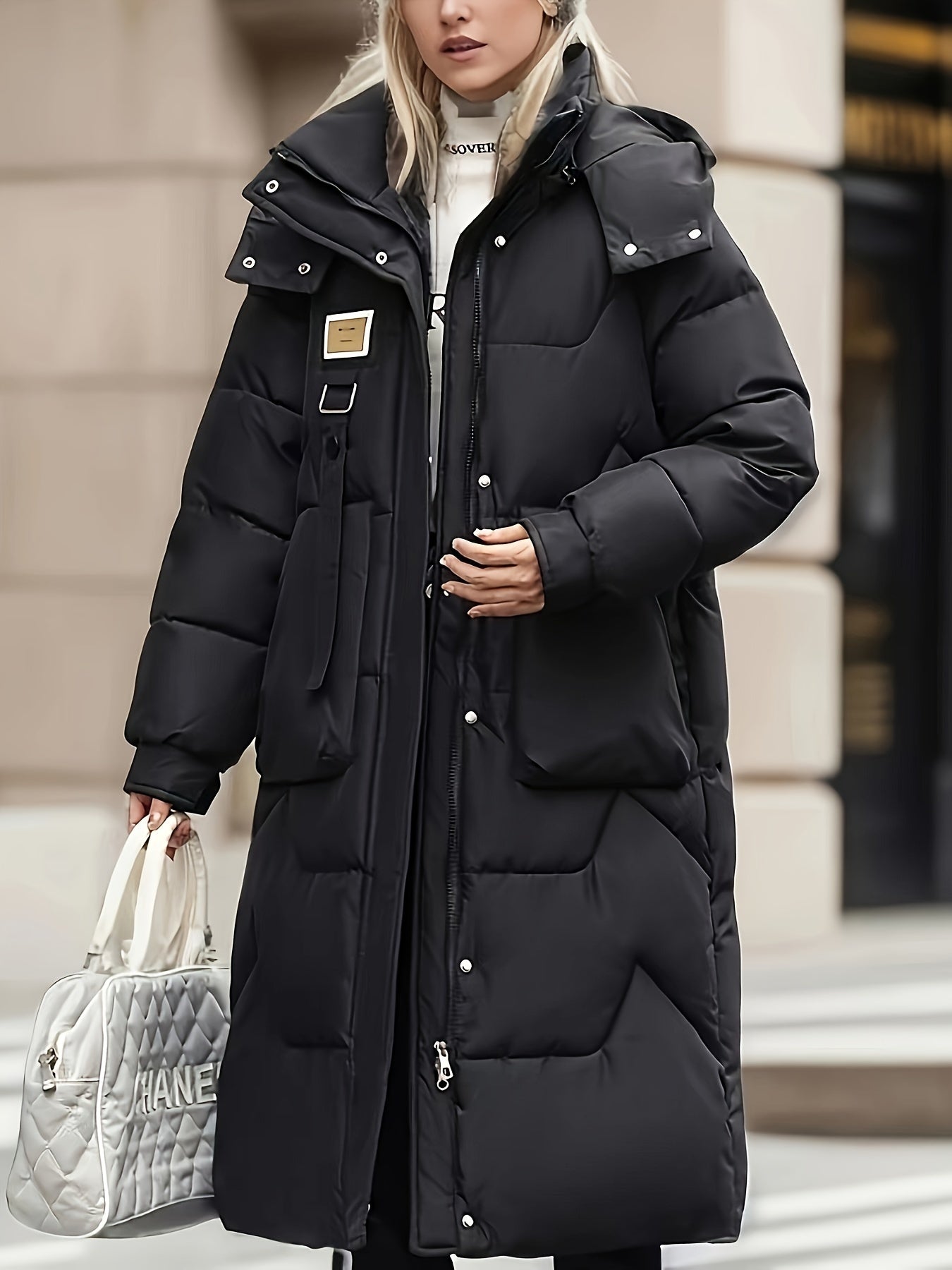 Women's Quilted Long Sleeve Waterproof Coat