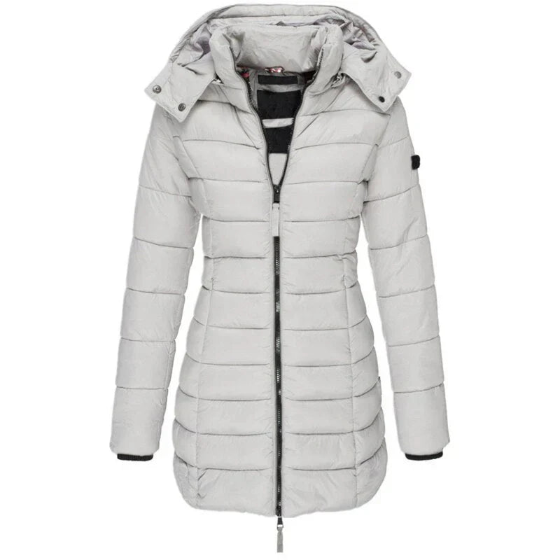 Women's warm long waterproof winter jacket