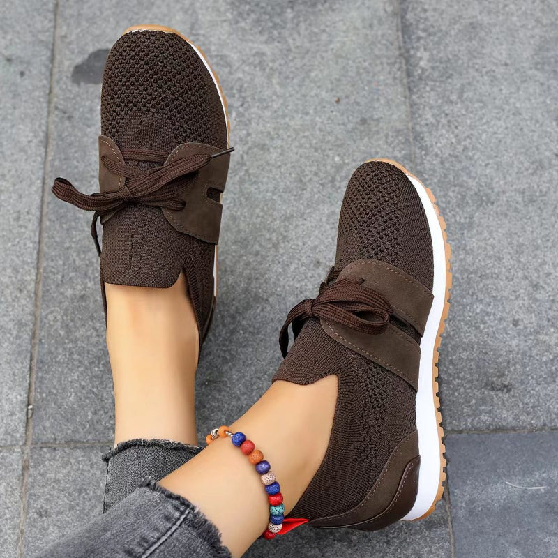 Women's Knit Lace-Up Sneakers