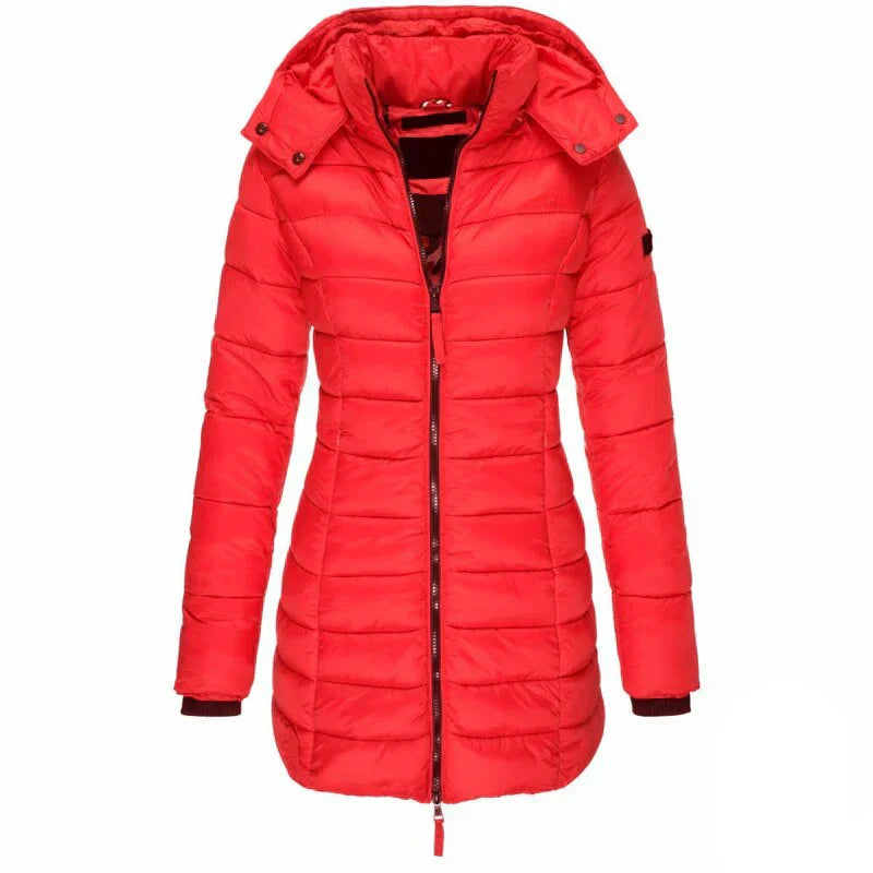 Women's warm long waterproof winter jacket