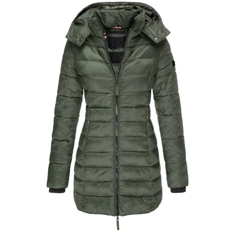 Women's warm long waterproof winter jacket