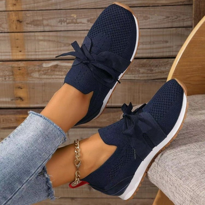 Women's Knit Lace-Up Sneakers