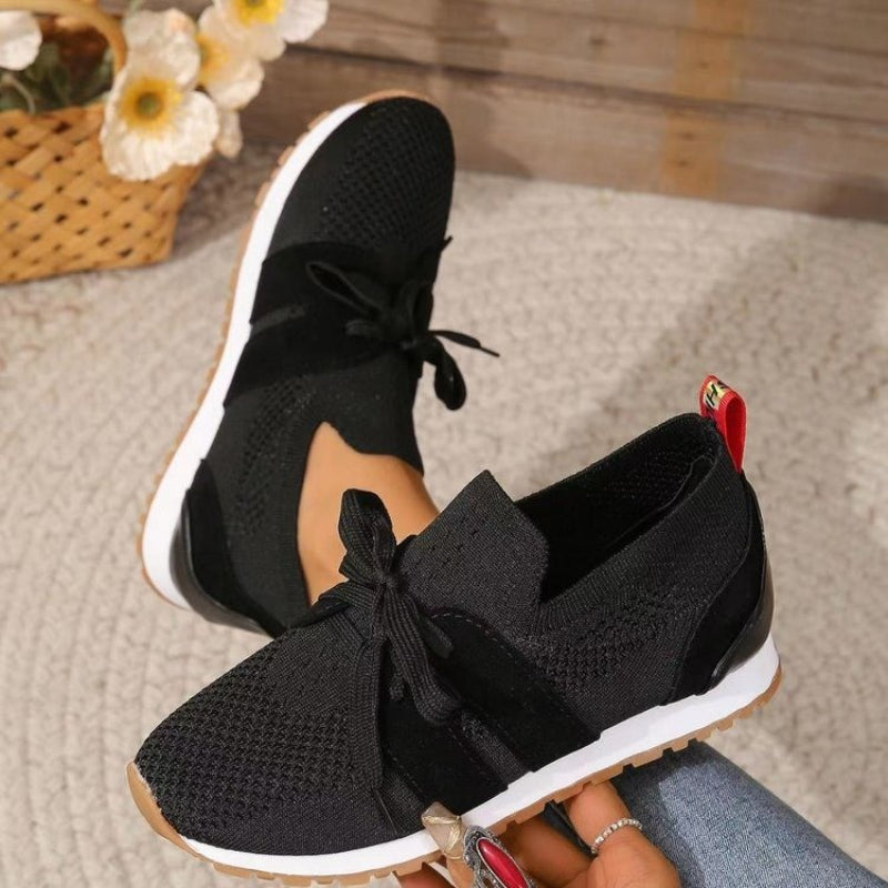 Women's Knit Lace-Up Sneakers
