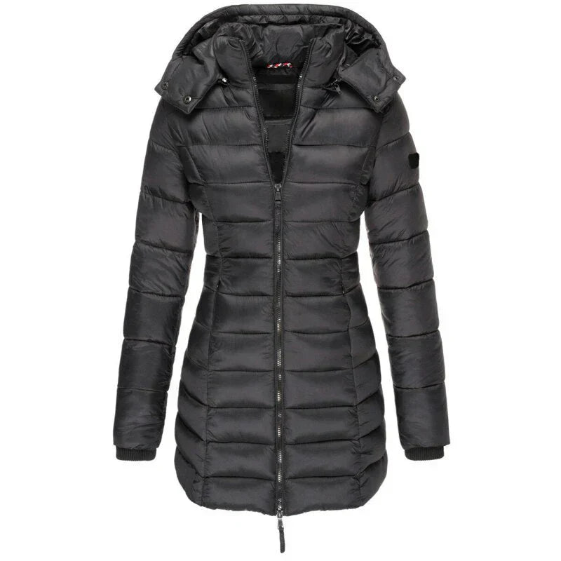 Women's warm long waterproof winter jacket