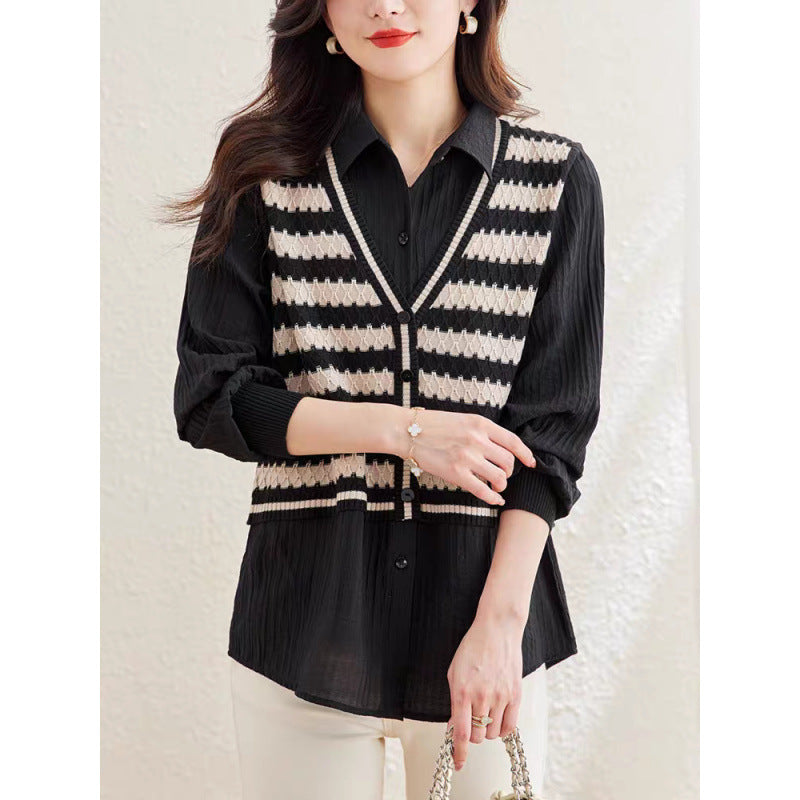 Women's Two-Piece Knitted Top
