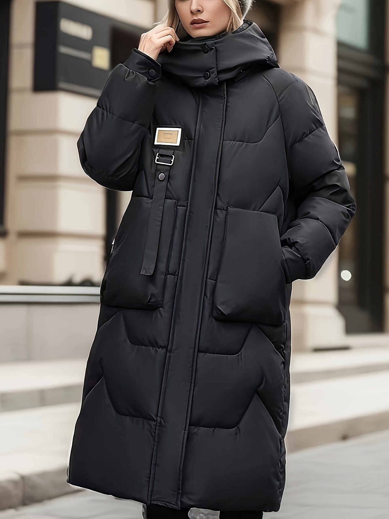 Women's Quilted Long Sleeve Waterproof Coat