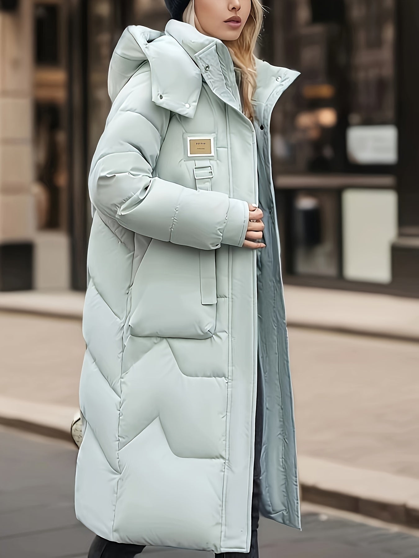 Women's Quilted Long Sleeve Waterproof Coat